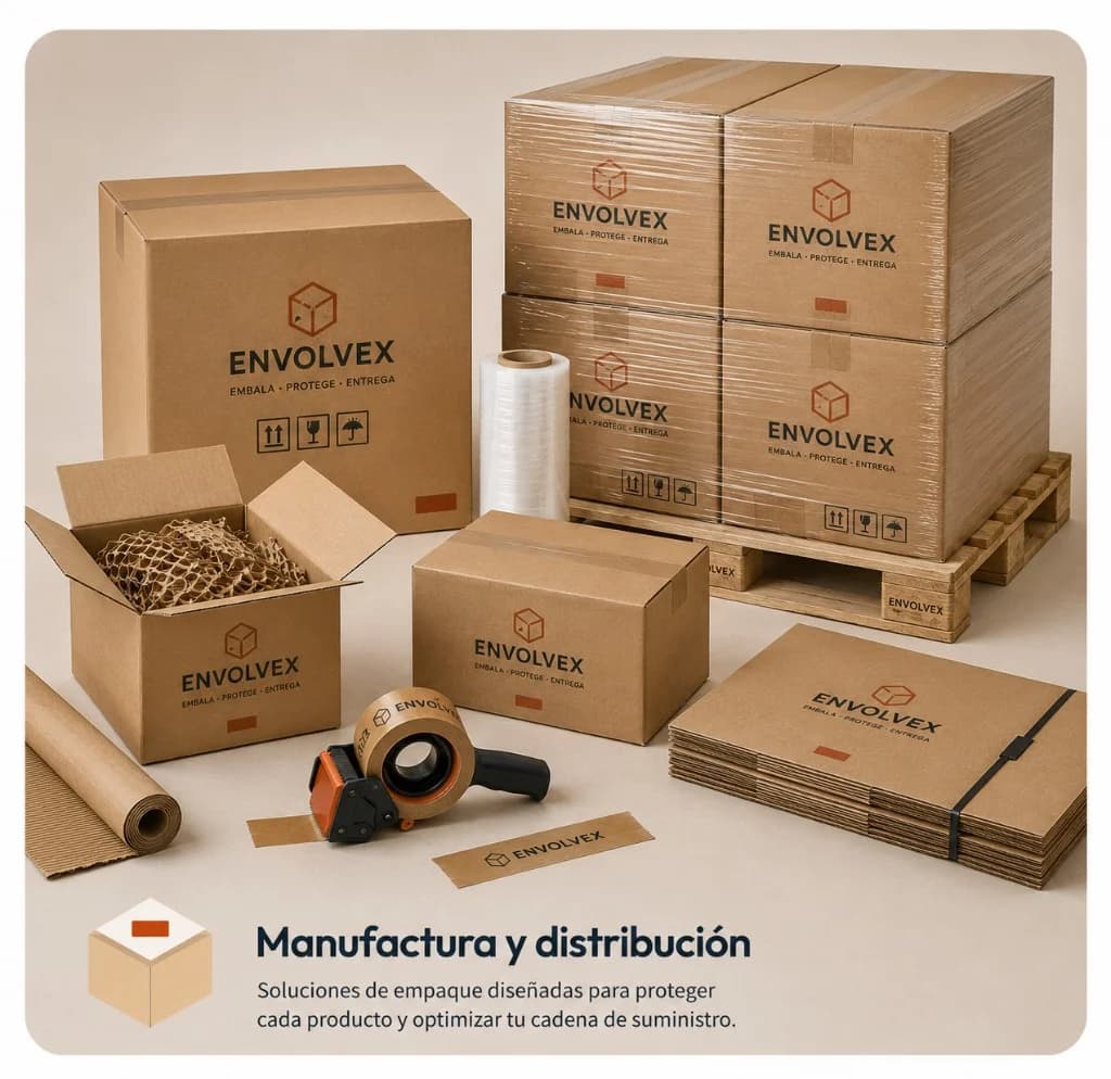 Cajas y empaque para manufactura y distribución ENVOLVEX