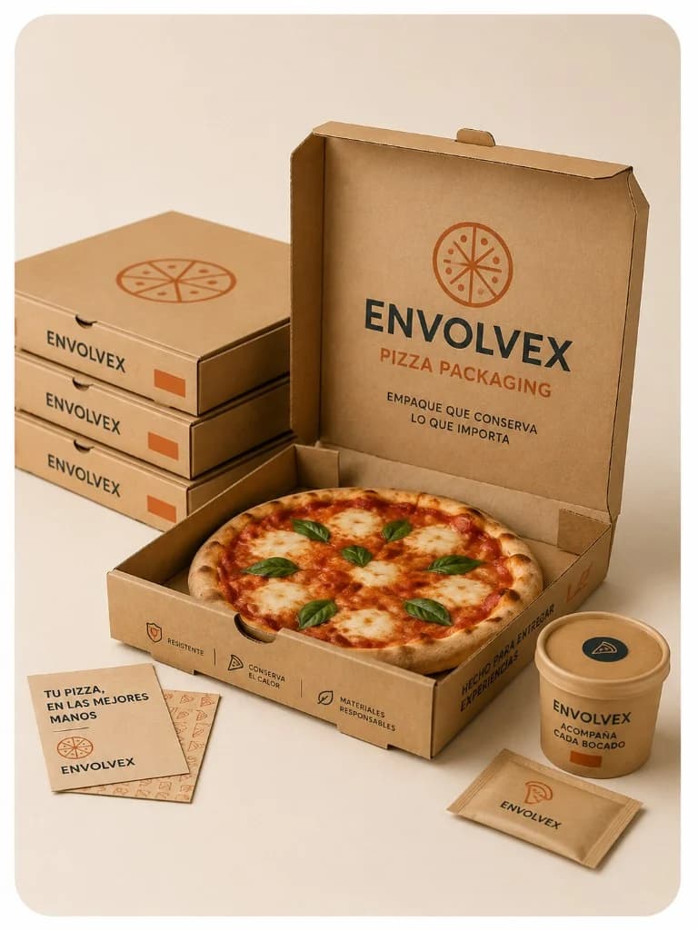 Empaque para pizzerías ENVOLVEX